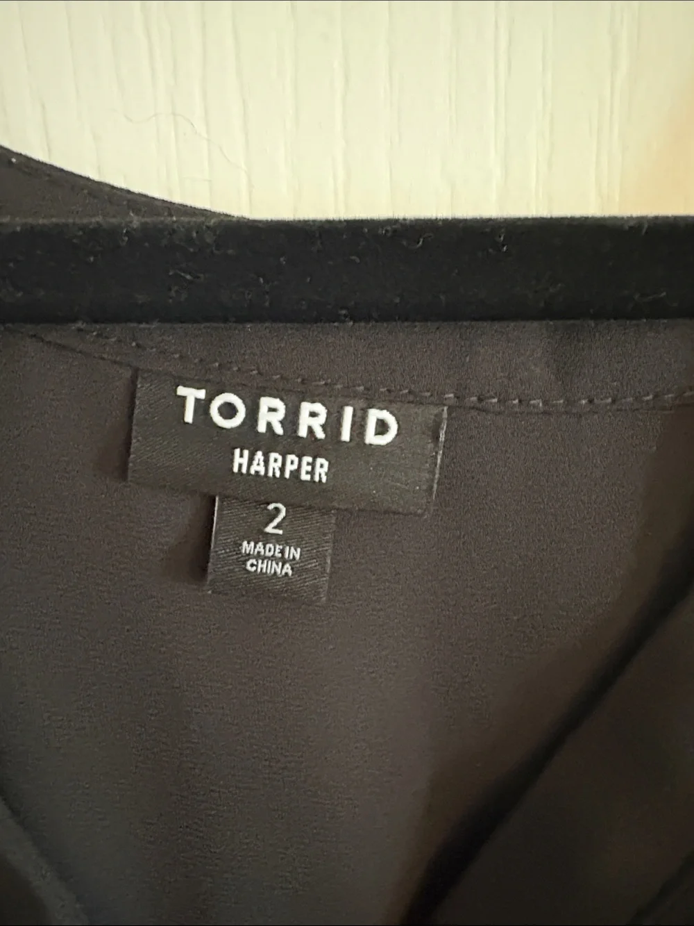 torrid Black Split V-Neck Short Sleeve Blouse